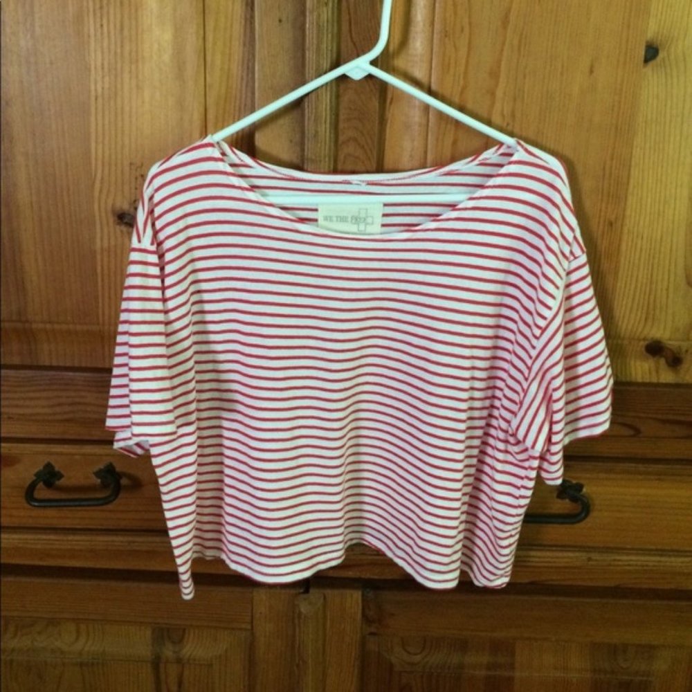 We the Free Striped Crop Top